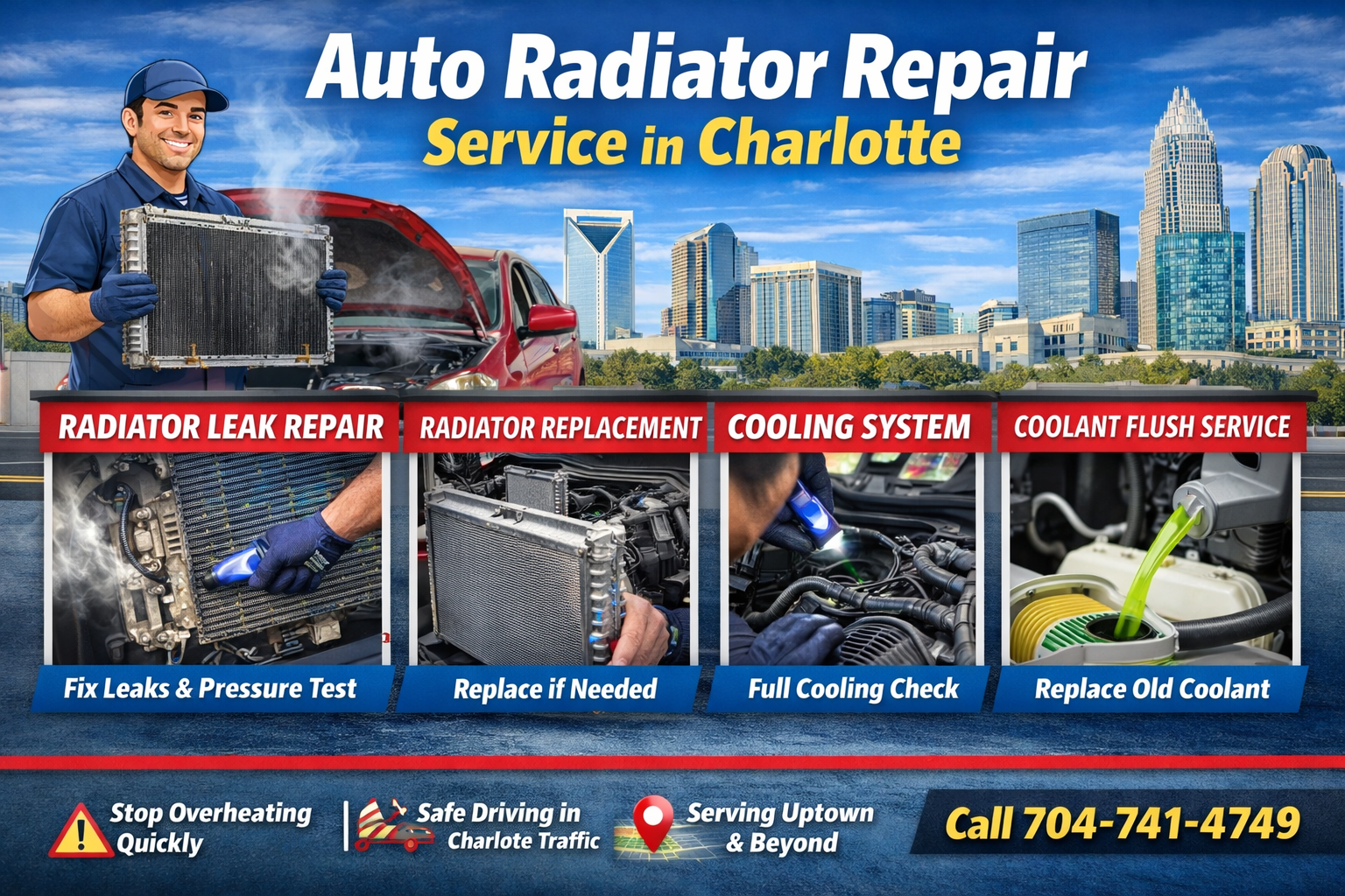 Auto Radiator Repair Service Charlotte | Mr Mobile Mechanic